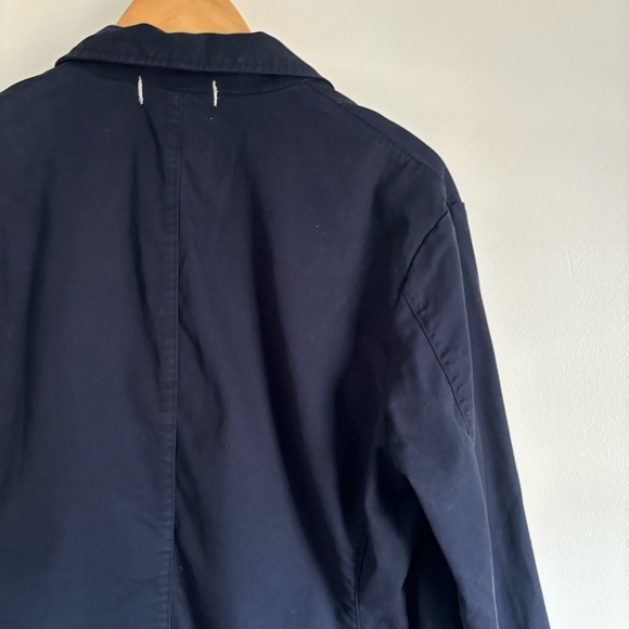 Alex Mill Navy Jacket adorned with a fun flower.  Comfy and versatile XL. - Picture 5 of 16